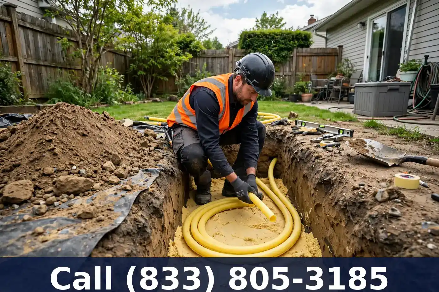 Outdoor Gas Line Installation by Plumbing Services Usa