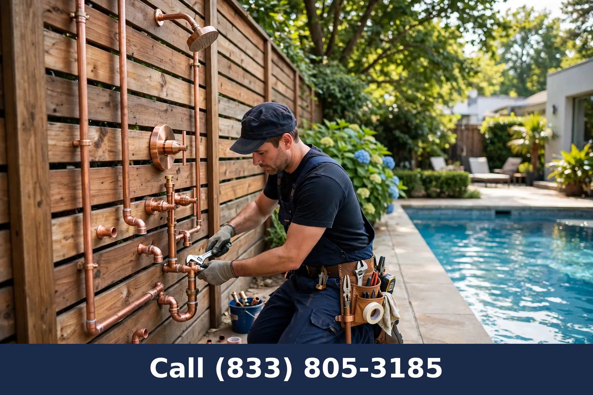 Outdoor Shower Plumbing Installation by Plumbing Services Usa