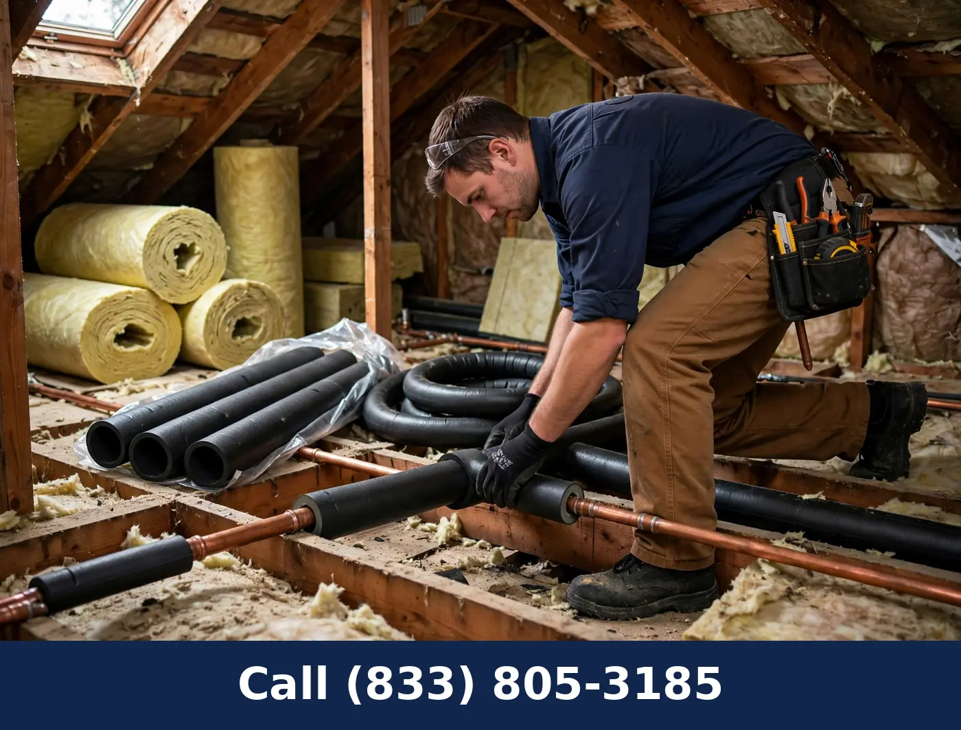 Pipe Insulation Installation by Plumbing Services Usa