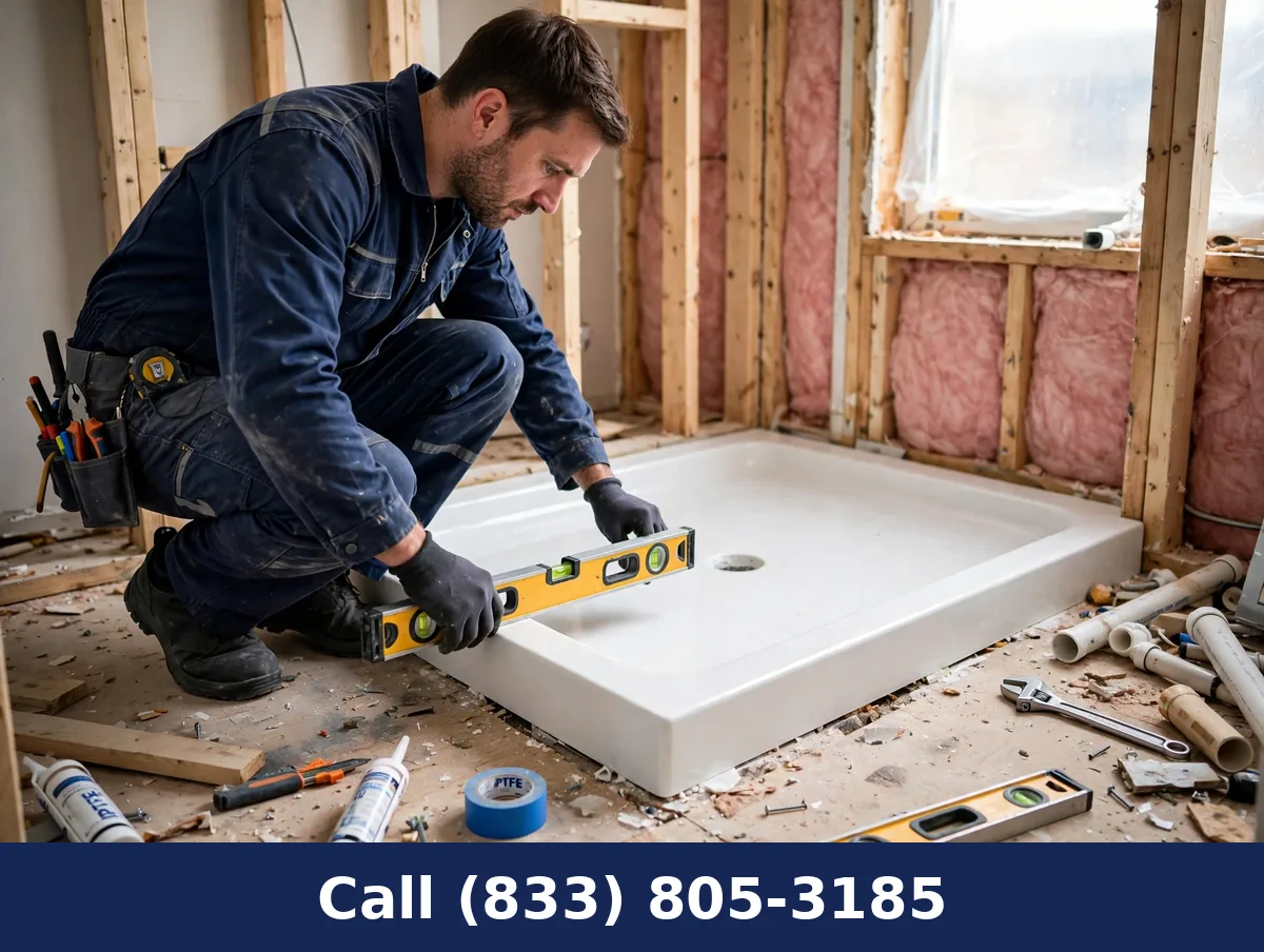 Shower Pan Installation by Plumbing Services Usa