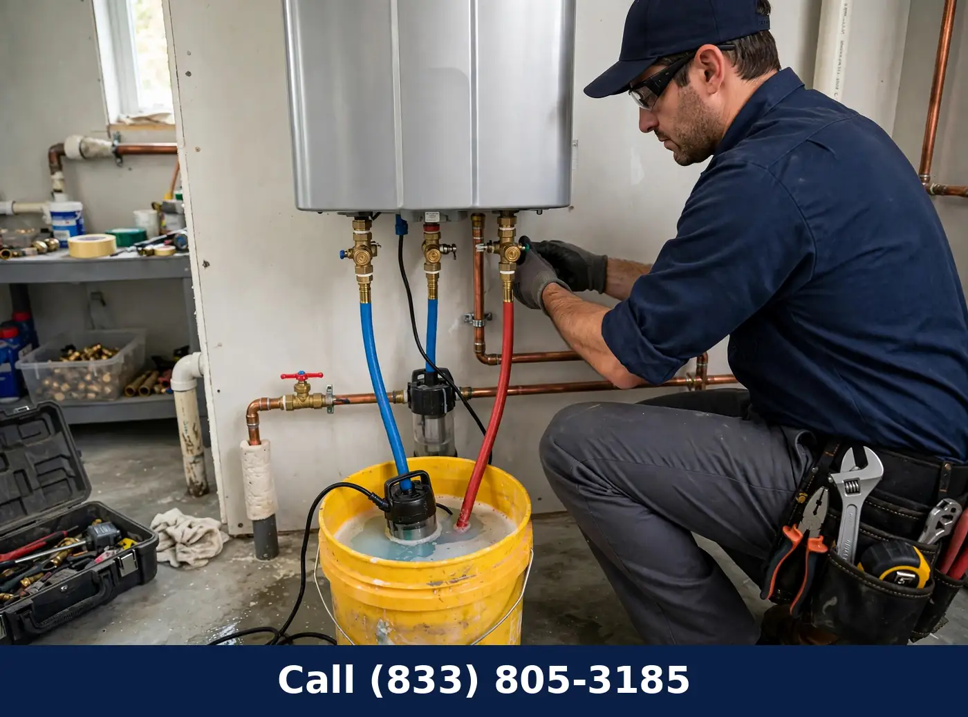 Tankless Water Heater Descaling by Plumbing Services Usa