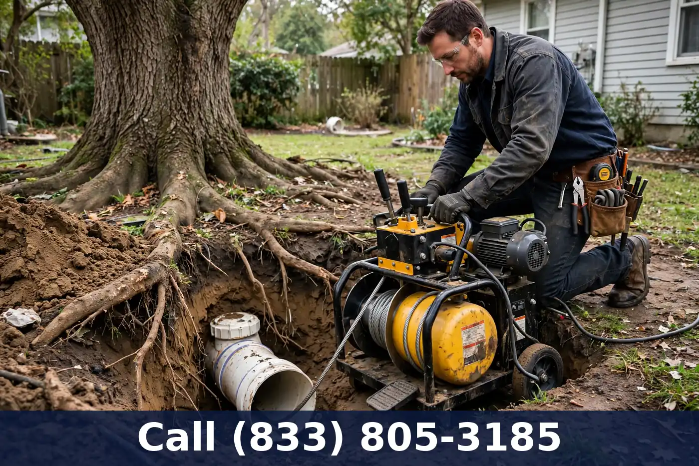 Tree Root Removal from Sewer Lines by Plumbing Services Usa