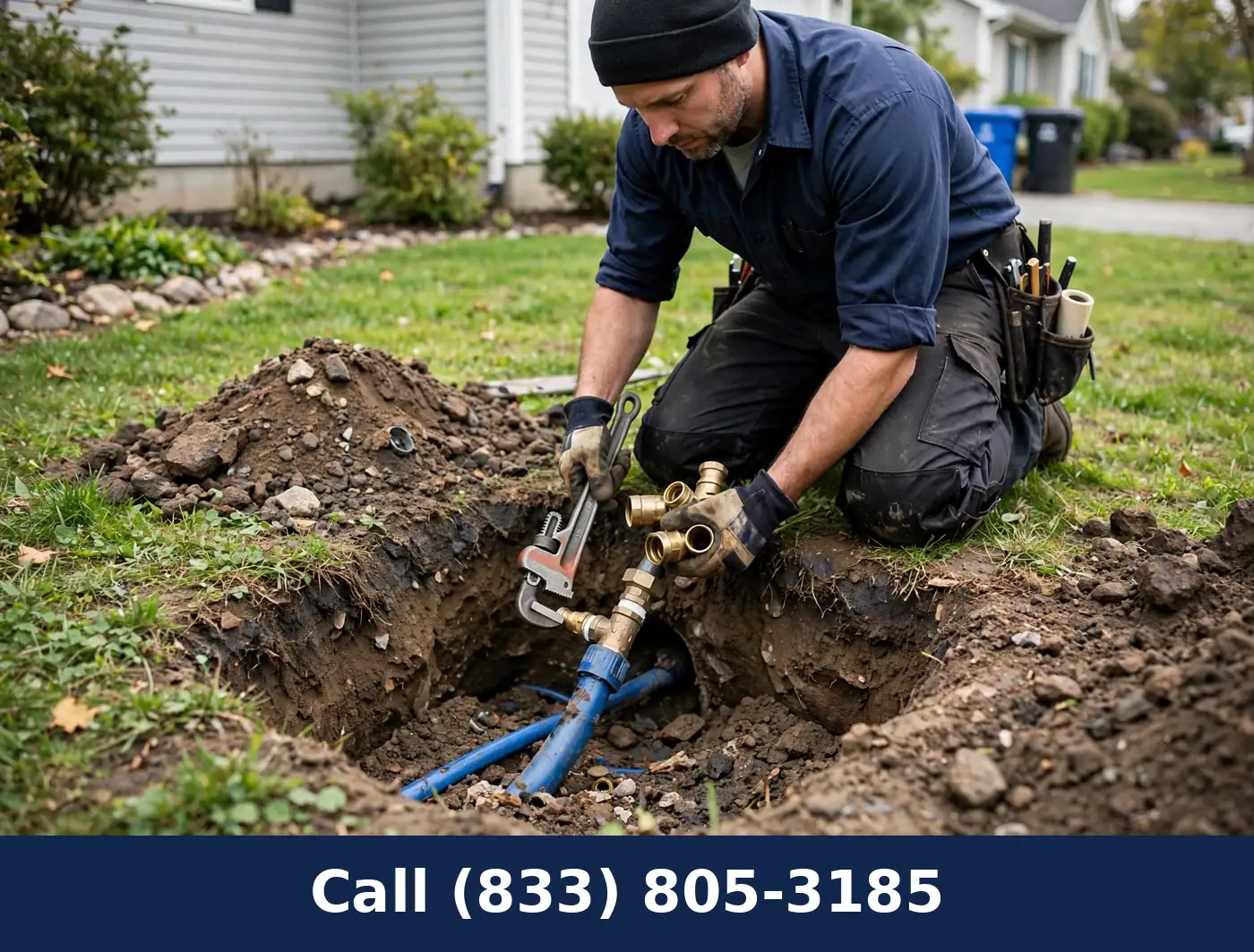 Water Service Line Repair by Plumbing Services Usa